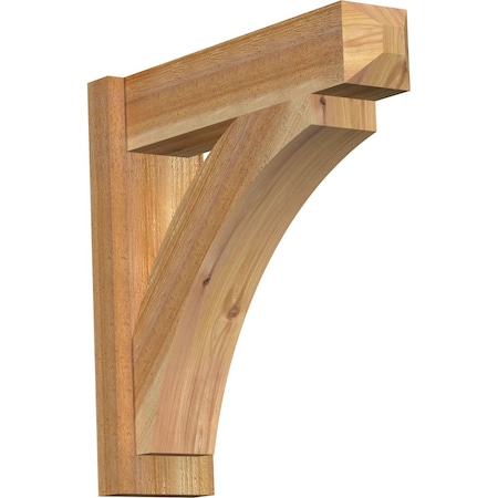 Ekena Millwork Thorton Rough Sawn Craftsman Outlooker, Western Red Cedar, 6"W x 22"D x 22"H OUT06X22X22THR04RWR